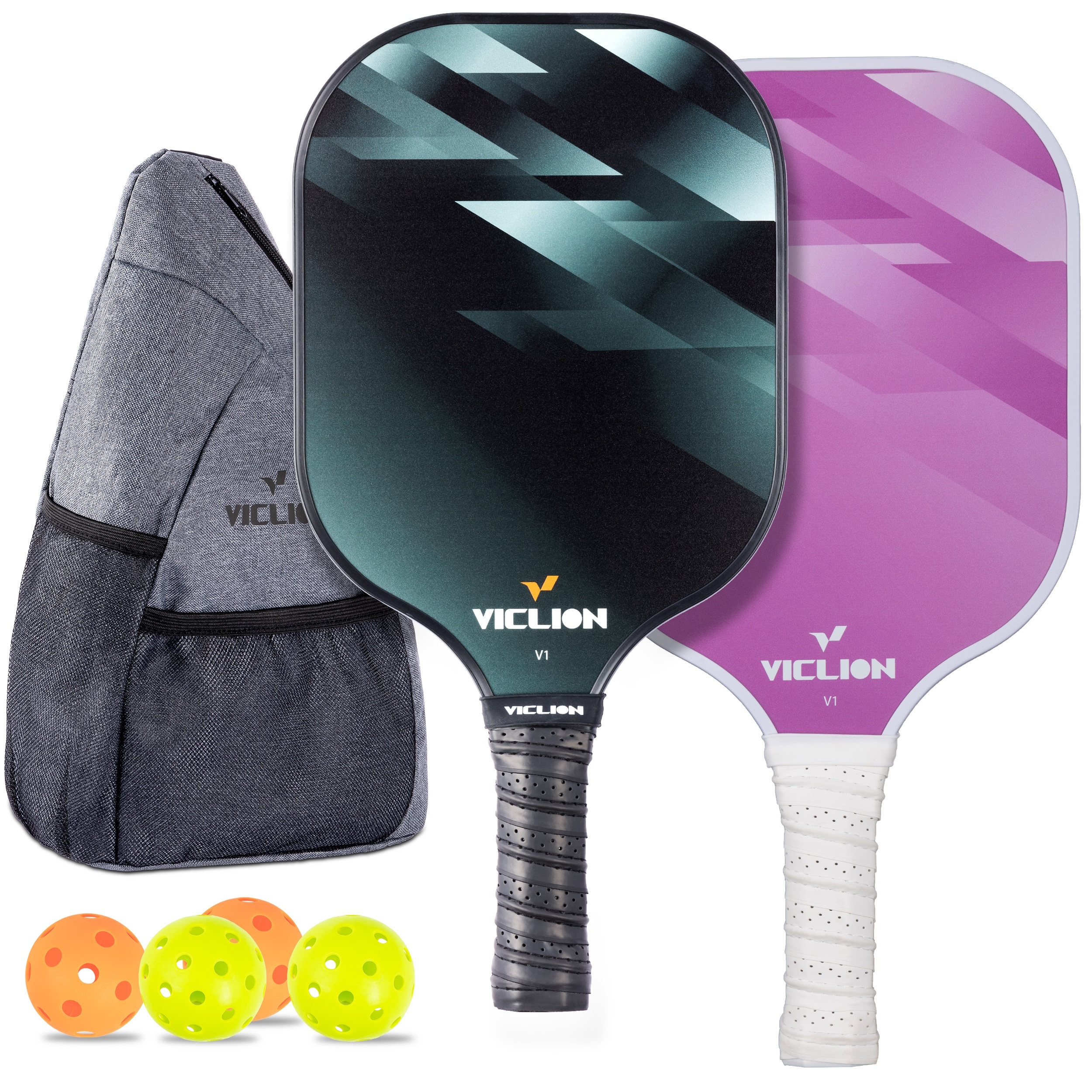 

Pickle Ball Paddles Set Of 2, Beginner Pickle Ball Set With Pickle Ball Paddles* 2, Balls *4, Bag *1