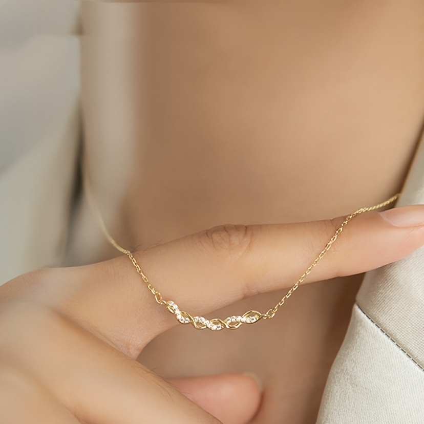 1pc Stainless Steel Necklace - Twisted Rope Pendant - Minimalist Elegant Design for Women - Durable Everyday & Party Jewelry - Perfect Gift for Ladies - Special Occasion Jewelry - Sophisticated Accessory