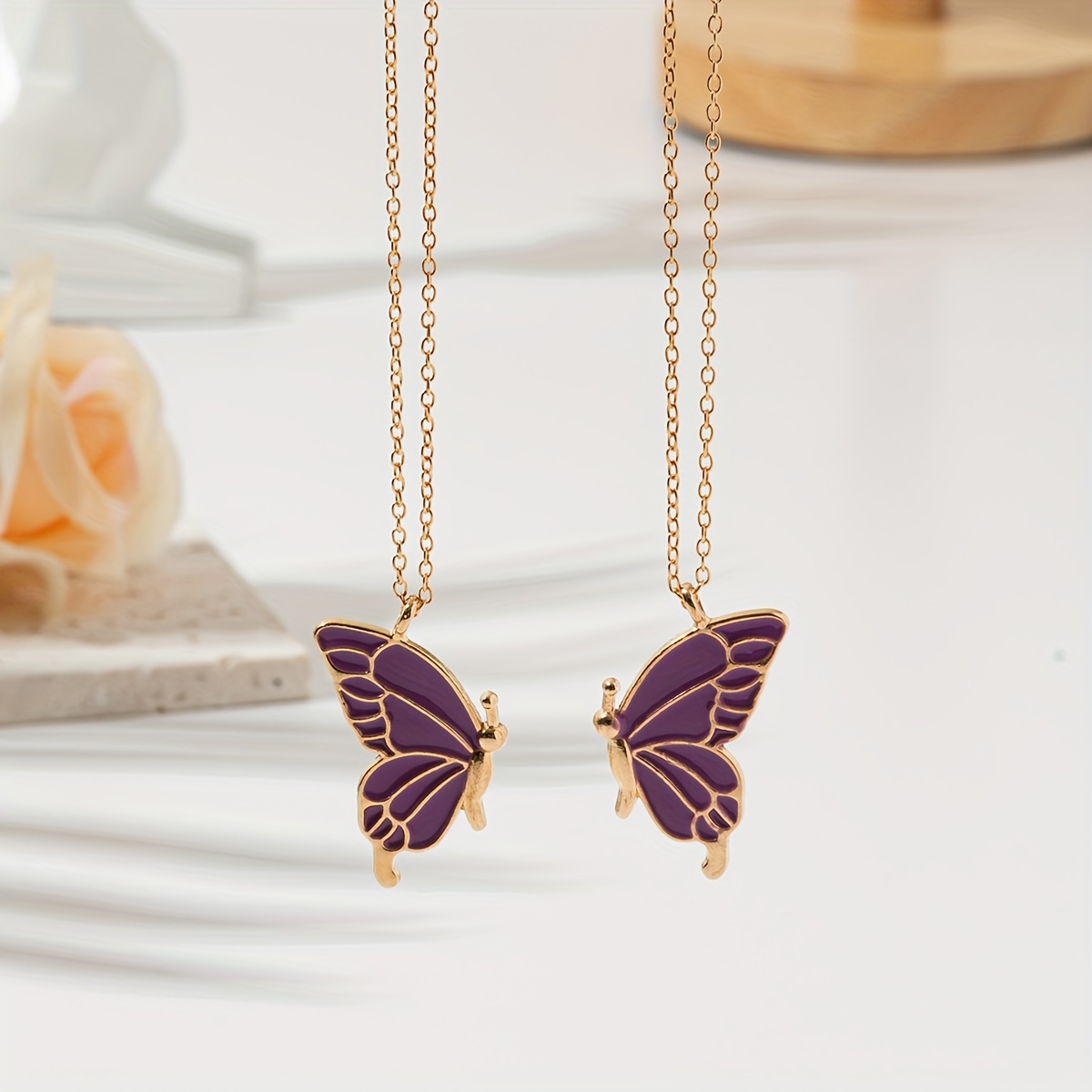 2pcs Butterfly Necklace Jewelry Set — Perfect Gift
