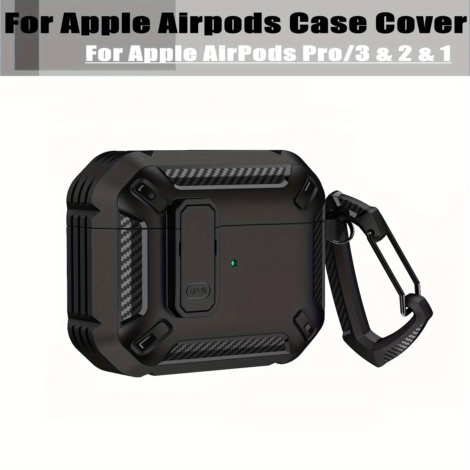 

1pc Pro 3rd/ 2nd/1st Generation Case Cover With Cleaner Kit Military Hard Shell Protective Armor With Lock For Pro 3rd/ 2nd/1st Case Black