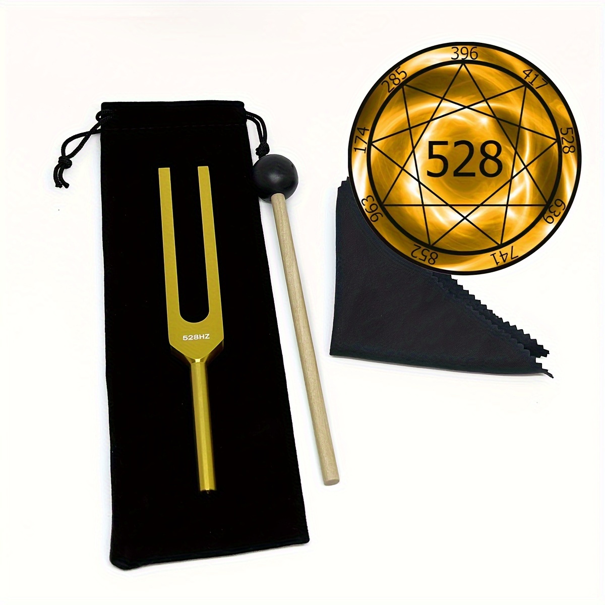 

Golden Color Chakra Tuning Fork Brain Forks Frequencies With Silicone Hammer Cleaning Cloth Ambient Sounds To With The Frequency