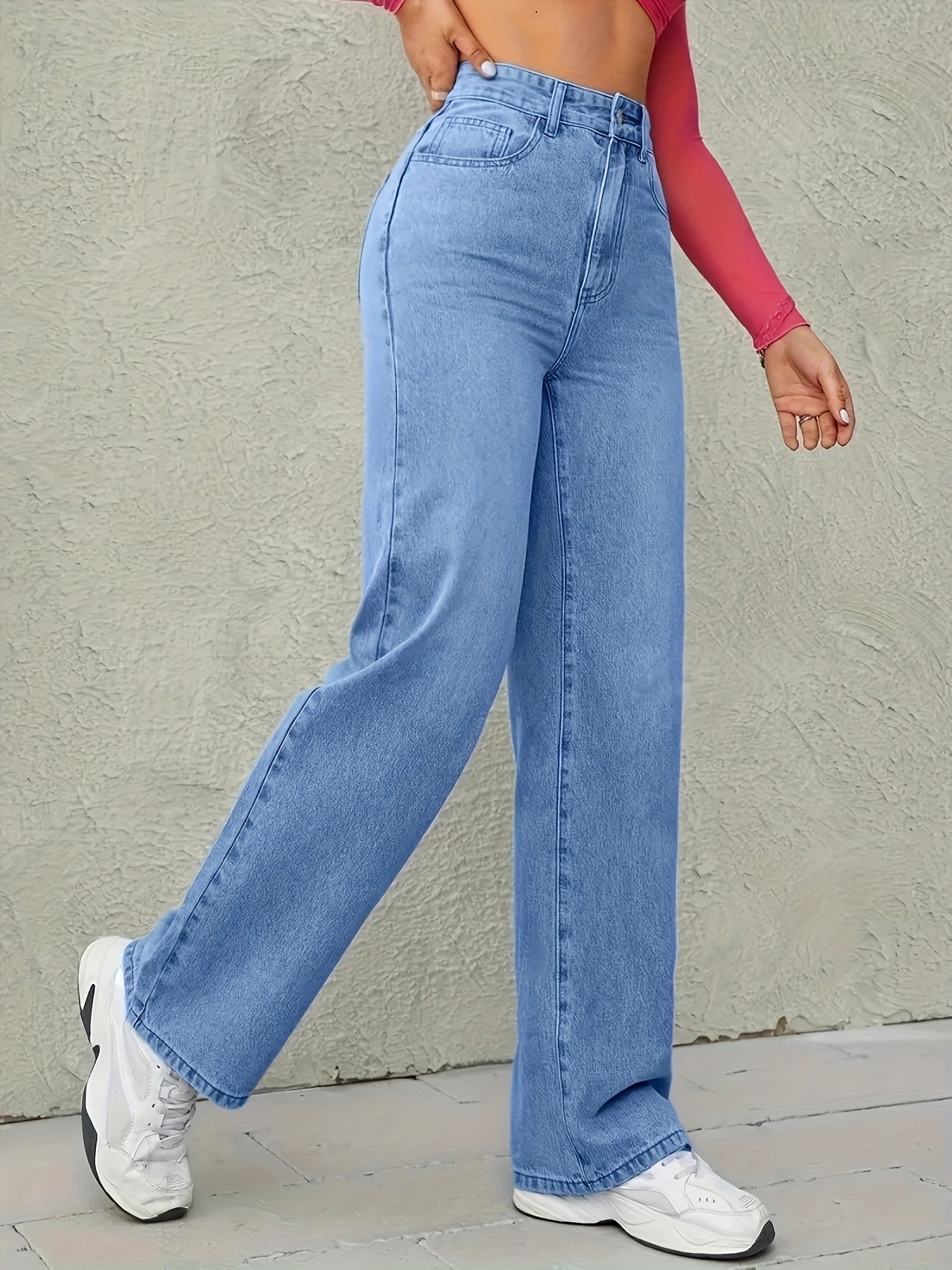 women's stretch fashion must straight leg jeans classic Temu
