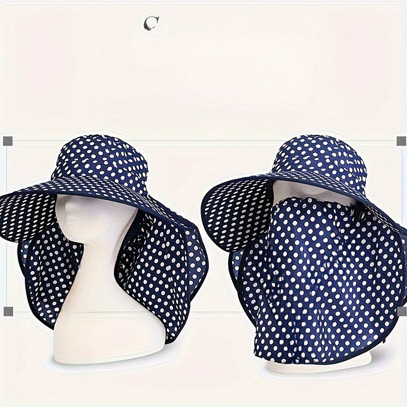 1pc Summer Women's Sun Protection Hat, Outdoor Cycling Hat, Creative Polka  Dot Printing Sun Protection Hat