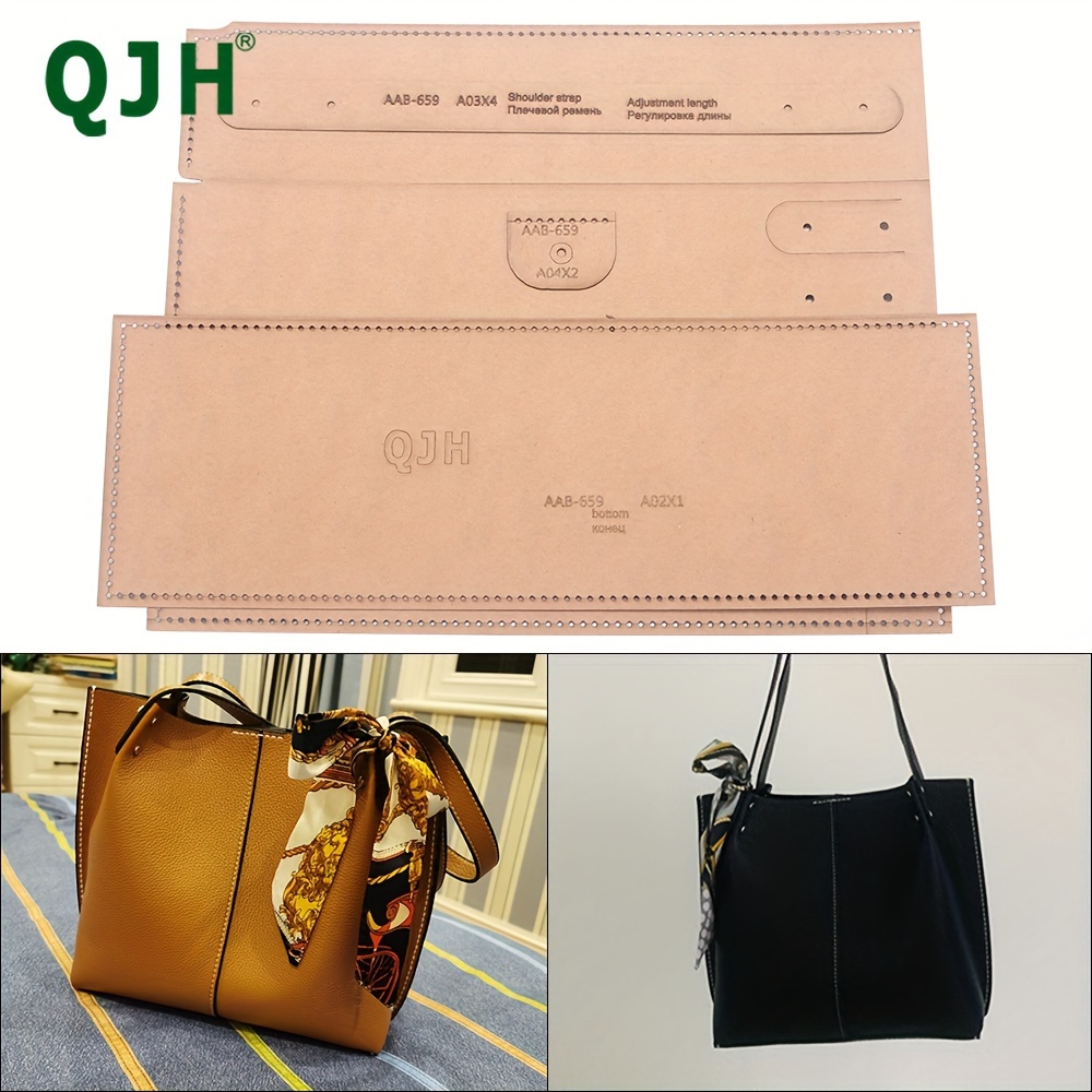 

Diy Leather Handbag Crafting Kit - Kraft Paper Templates & Stencils For Shoulder Bags, 32x28x12cm, Brown