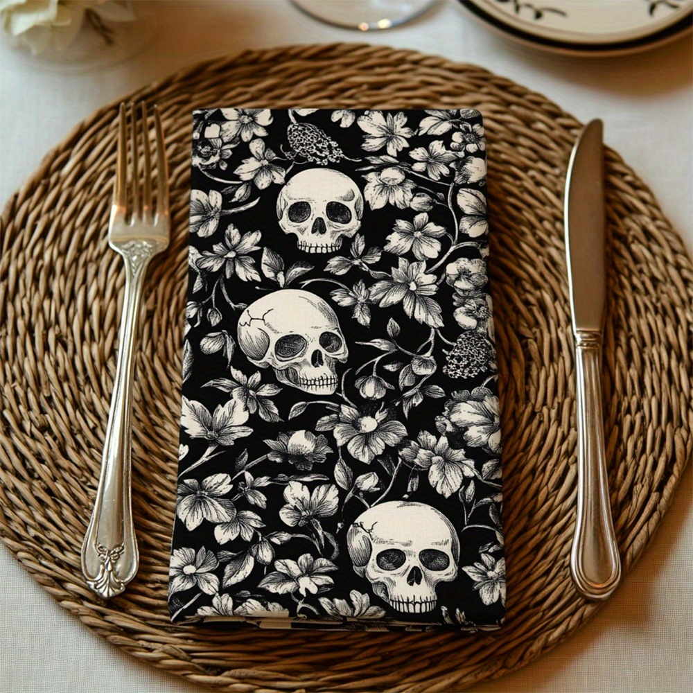 TEMU 16pcs Of Halloween Paper Napkins Featuring Designs, Perfect For Disposable Use At Halloween Parties, Suitable For Home Kitchens, Bathrooms, Lunch, Dinner, And -themed Celebrations