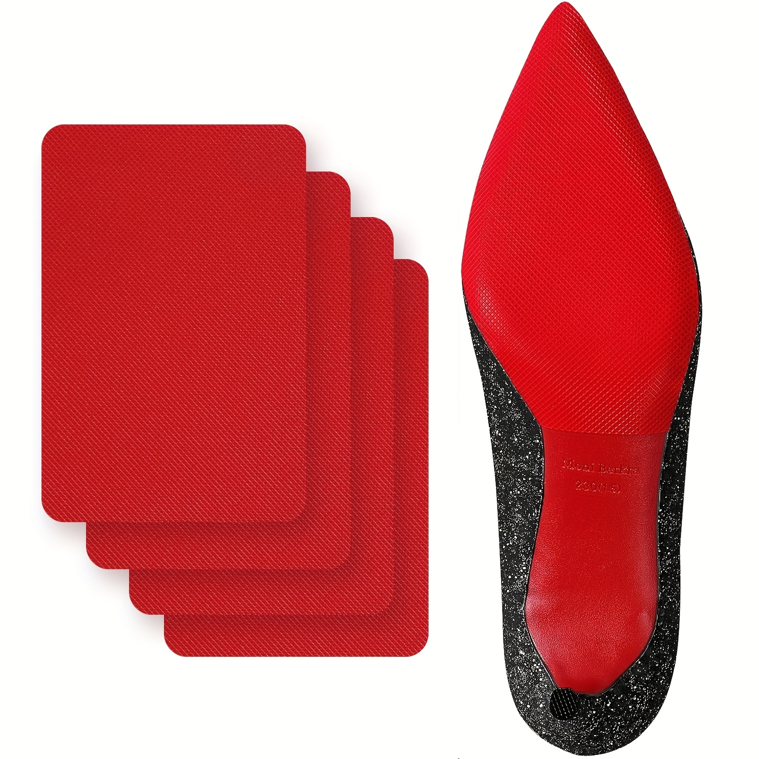 Image of 4/6pack Cuttable Shoe Protector, Sole Shoe Bottom Grip Pad, Non-slip Shoe Bottom Protector Shoes Cushion For High-heels Leather Shoes On-slip Shoes Cover Bottoms For Women