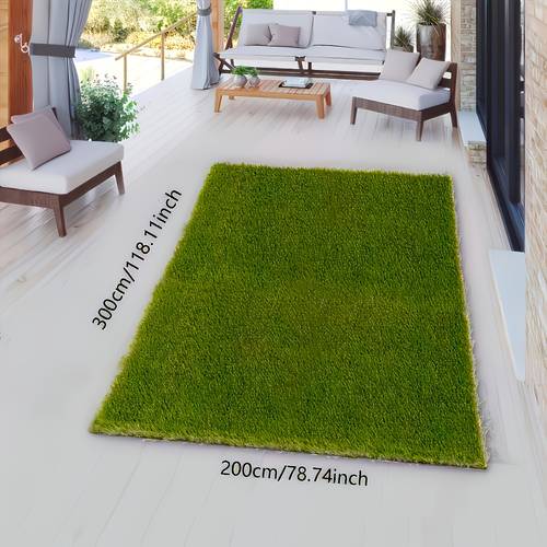 Artificial Turf, 6.4 Ft X 10 Ft 0.39 Inch ( . 1.0 Cm) Pile Height Synthetic Garden Lawn Carpet Soft Astronomical Mat Pet, Drainage Holes Artificial Grass Carpet Suitable for Parties Weddings