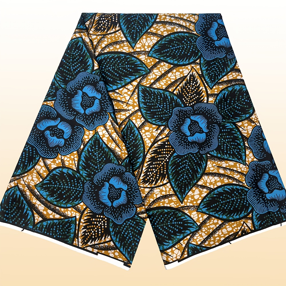 3-Yard/6-Yard Traditioneller Afrikanischer *-Wachsstoff, Doppelseitiges Geometrisches Durchdringungsdesign für Männer Frauen