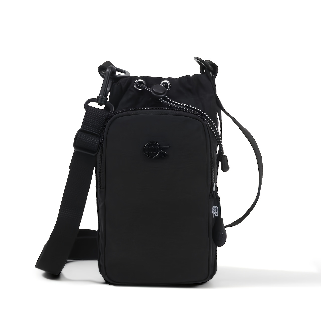 TEMU Water Cup Bag New Portable Men's And Women' Phone Bag, 3-color Optional Coin Purse, Slung On 1 Shoulder, Outdoor Travel Bag, Drawstring Design