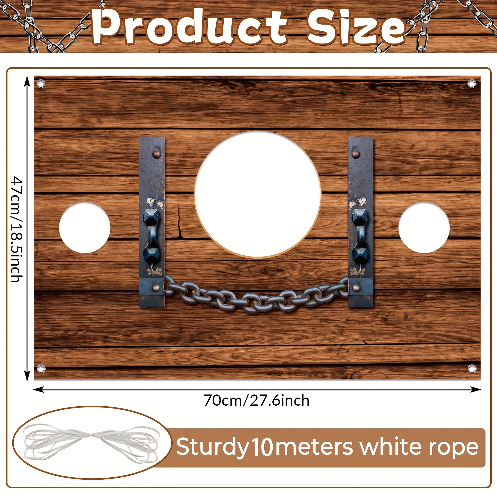 TEMU 2d Flat, 2d Flat, 2d Flat Banner - 2d Flat - 2d Flat, 2d Flat - 1pc 2d Medieval Fence Photo Prop Lens Hanging Banner, Designed For