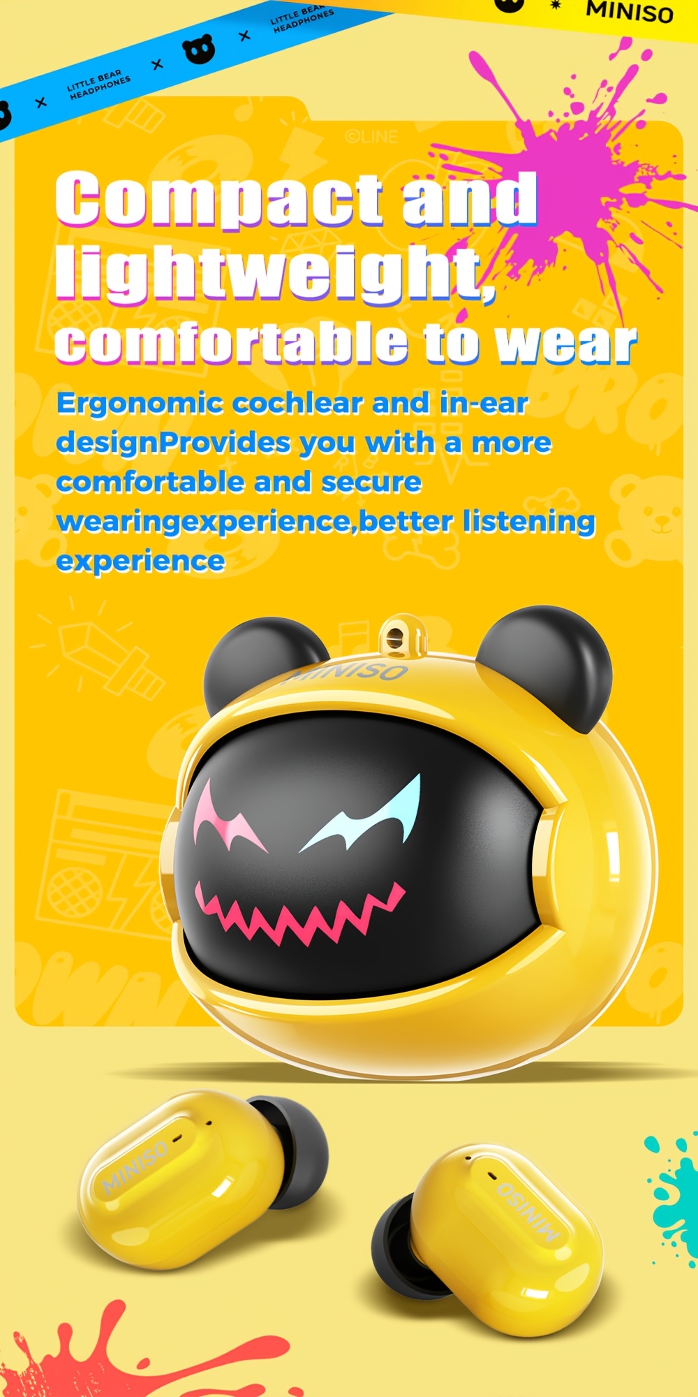 Écouteurs Intelligents de Traduction | Écouteurs Sans Fil Bluetooth 6.0 | Traduction en Temps Réel par IA pour 134 Langues, Logiciel Gratuit à Vie | 40 Heures d'Autonomie, Double Mode pour Jeux et Musique | Charge Rapide Type-C, Design Portable avec Lanière, Masque Élégant à Changement de Visage