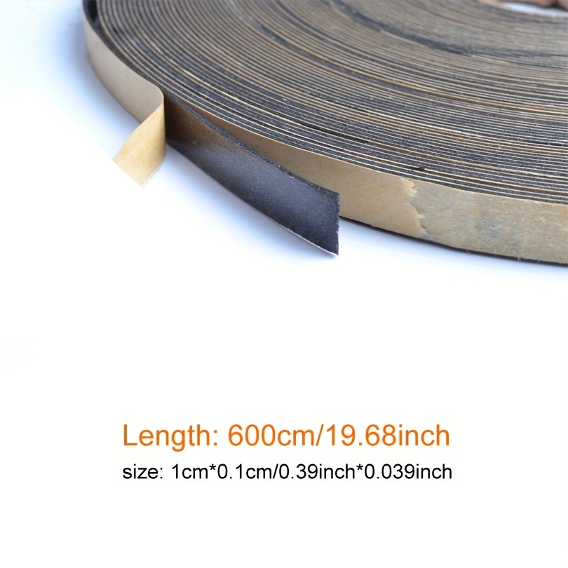 E-shop 600cm/19.68 Zoll EVA einseitiges schwarzes Schaumstoffband, selbstklebende winddichte Schlauch, Stoß- und Kollisionsschutzleiste, geeignet für