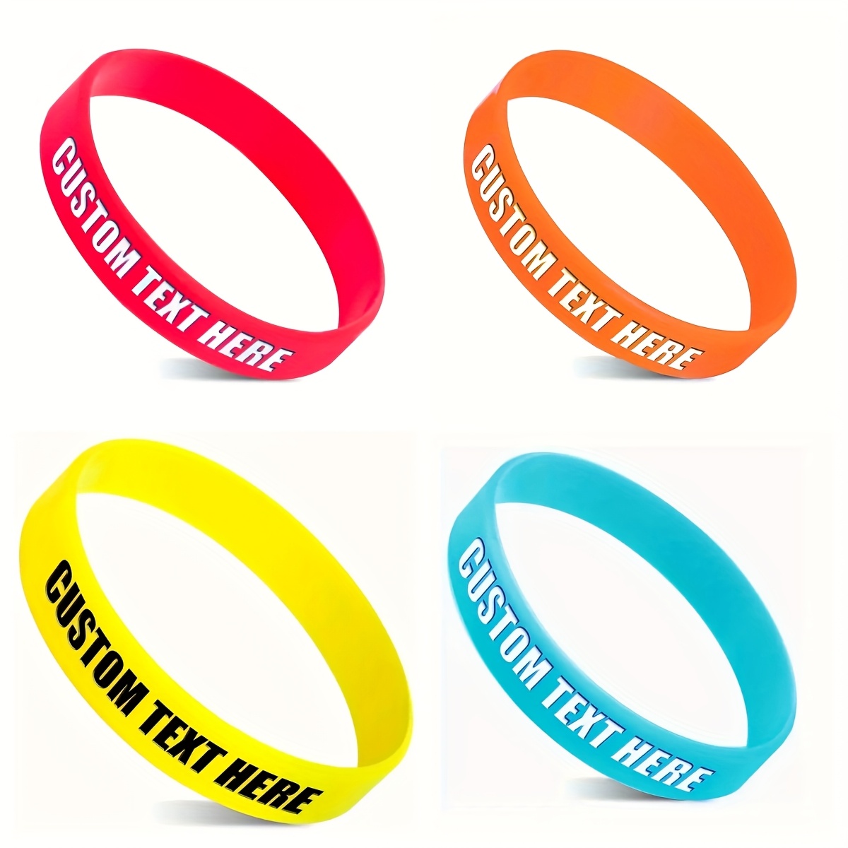 112pcs Customizable Multicolor Silicone Bracelets for Events
