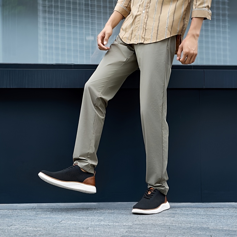 Men's Breathable Mesh Sneakers - Comfortable Walking Oxford Shoes with Lace-Up Design for Casual & Daily Use