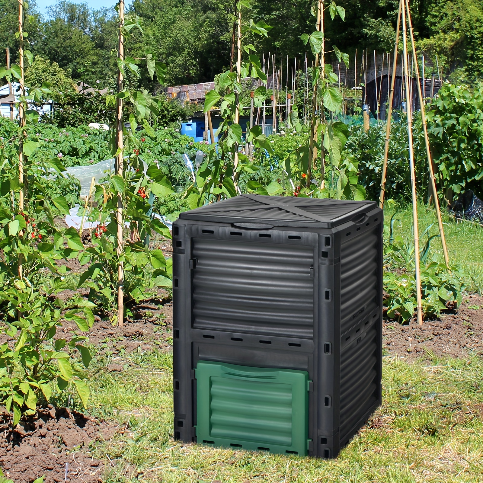 

80 Gallon Compost Bin Garden Waste Container Grass Food Trash Barrel Fertilizer