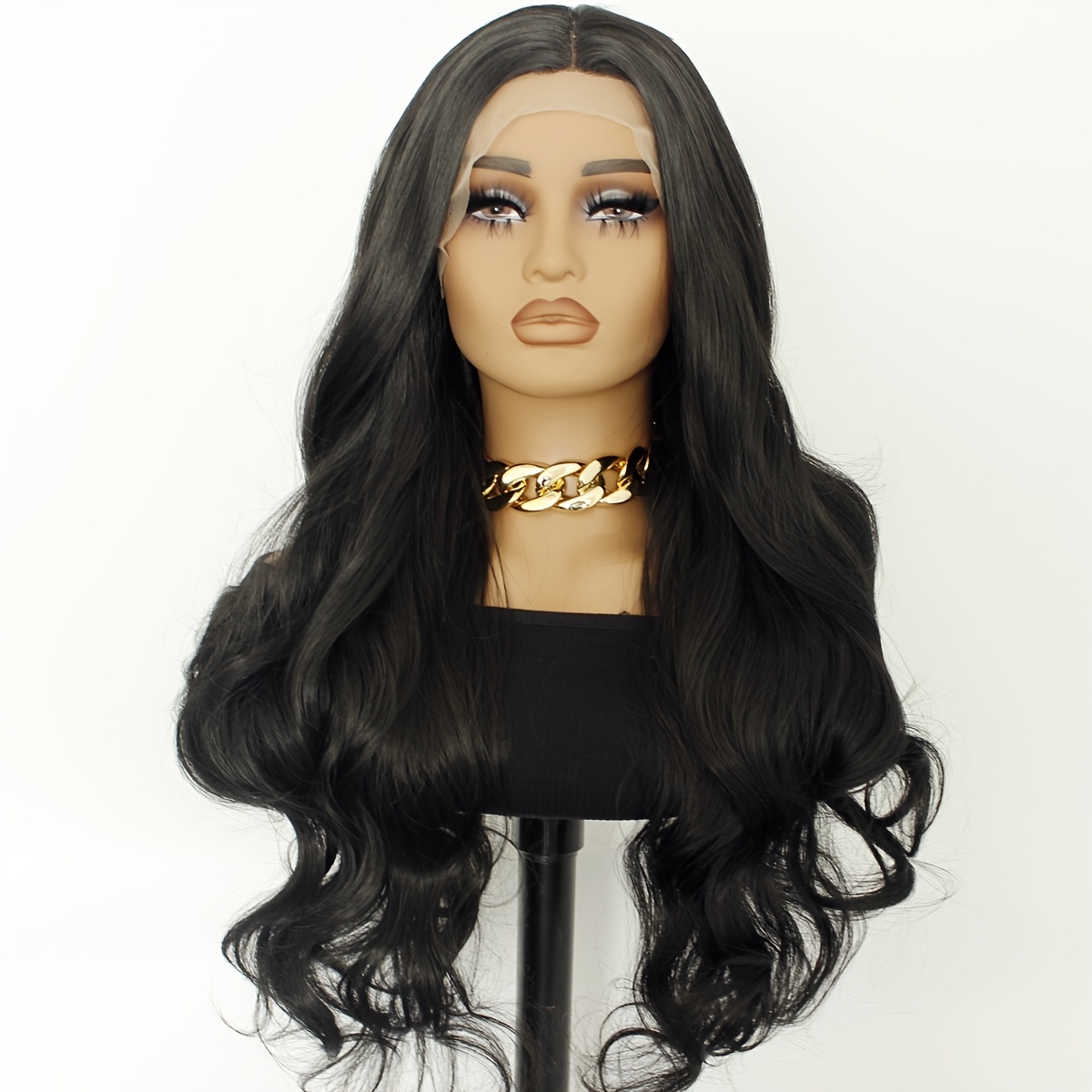 13x3 150 Density Synthetic Lace Front Wigs Long Body Wave Temu