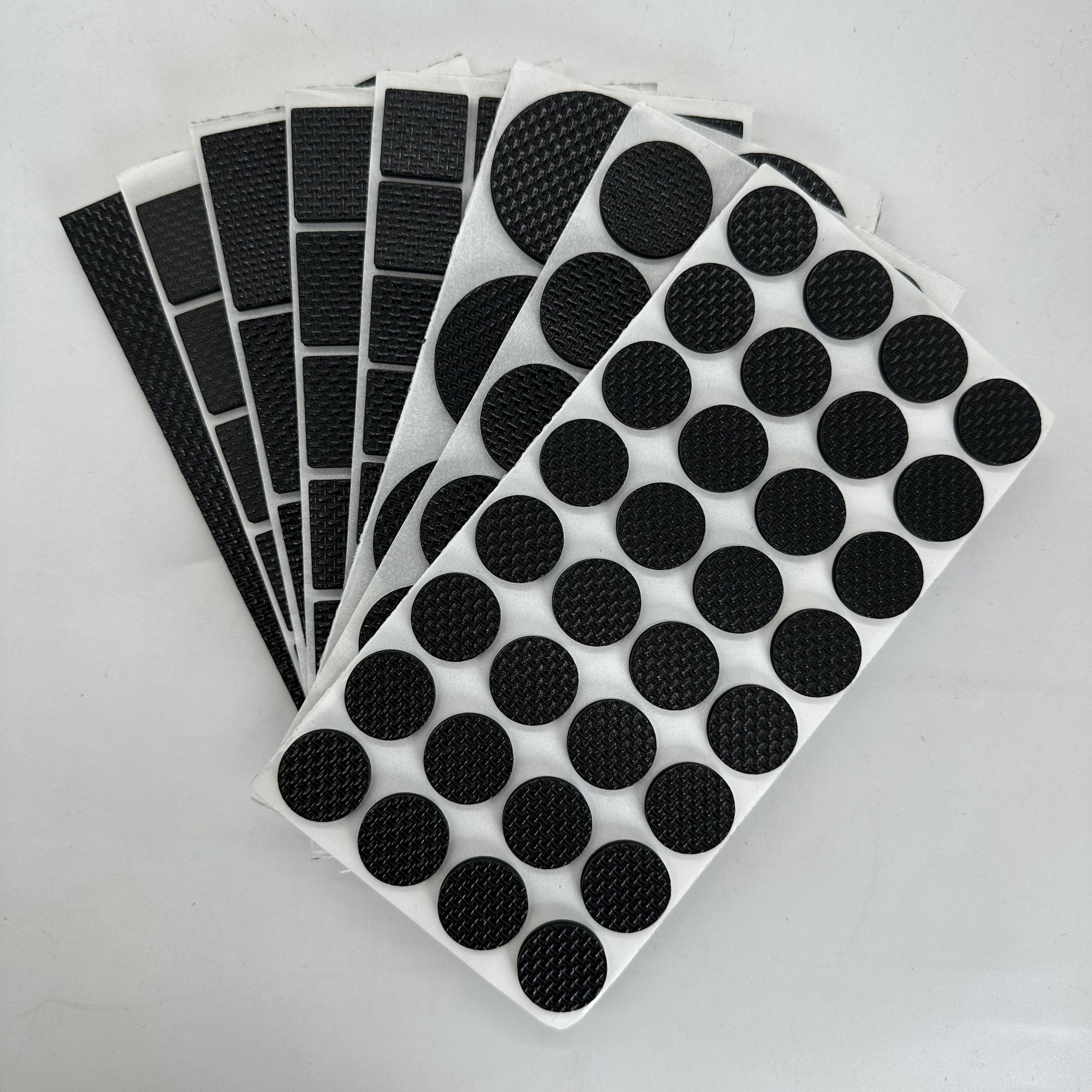 Image of 129pcs Of Sizes Black Anti-tear Eva Combination Furniture Anti-slip Mat Set, Hardwood Floor Anti-slip Chair Leg Pads, Furniture Floor Protector
