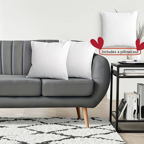 Pillow Insert, An Anti-allergenic, High-quality Non- Cushion Filler. Ready For Immediate Use, It Is Suitable For Home Decor As Well As Decorative Arrangements In Bedrooms, Patios, And Picnic Settings. Includes One Complimentary Pillowcase.