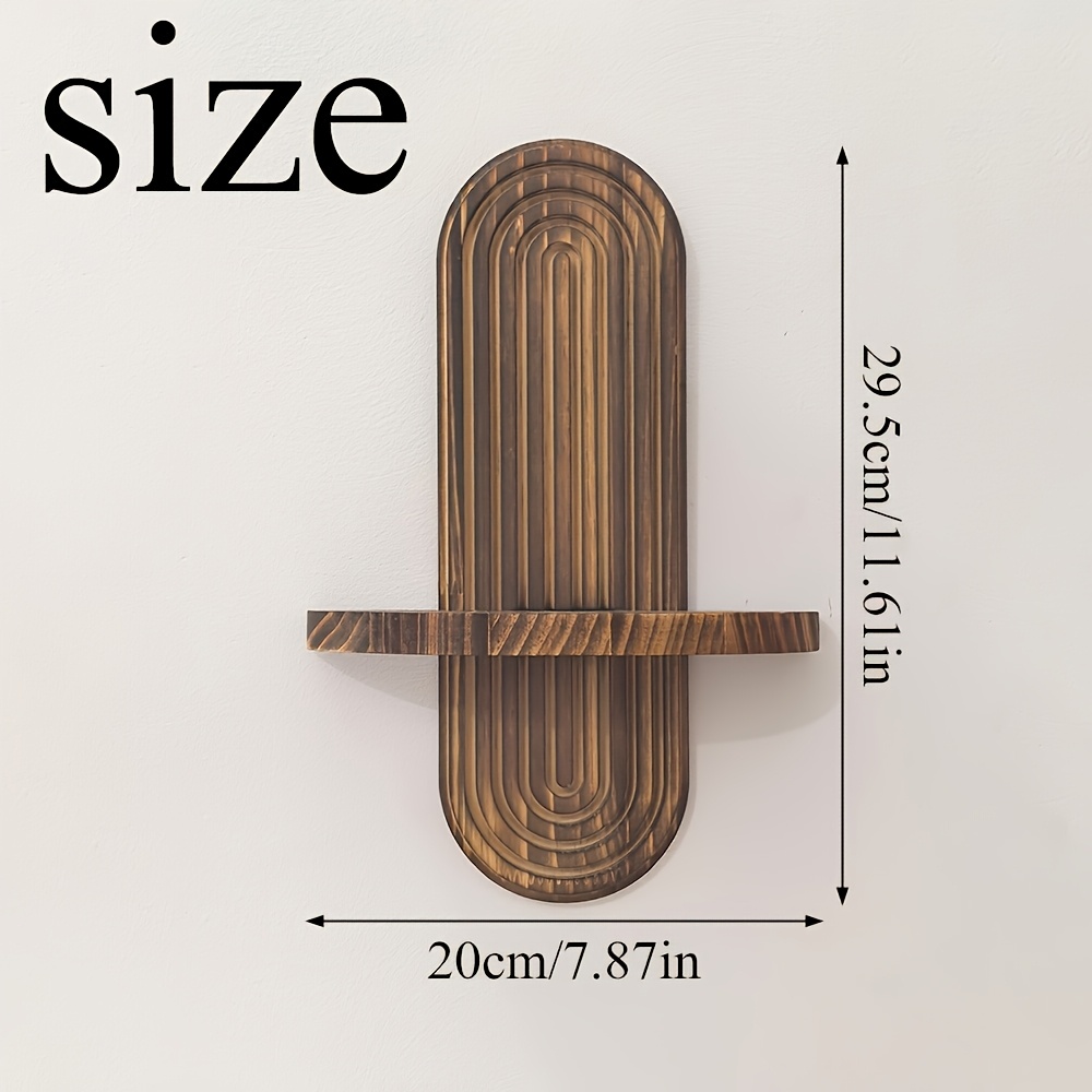 Wall Shelf, Bohemian Wall Shelf, Multi-functional Wall-mounted Floating Shelf - Suitable for Kitchen, Bathroom, Living Room, Office