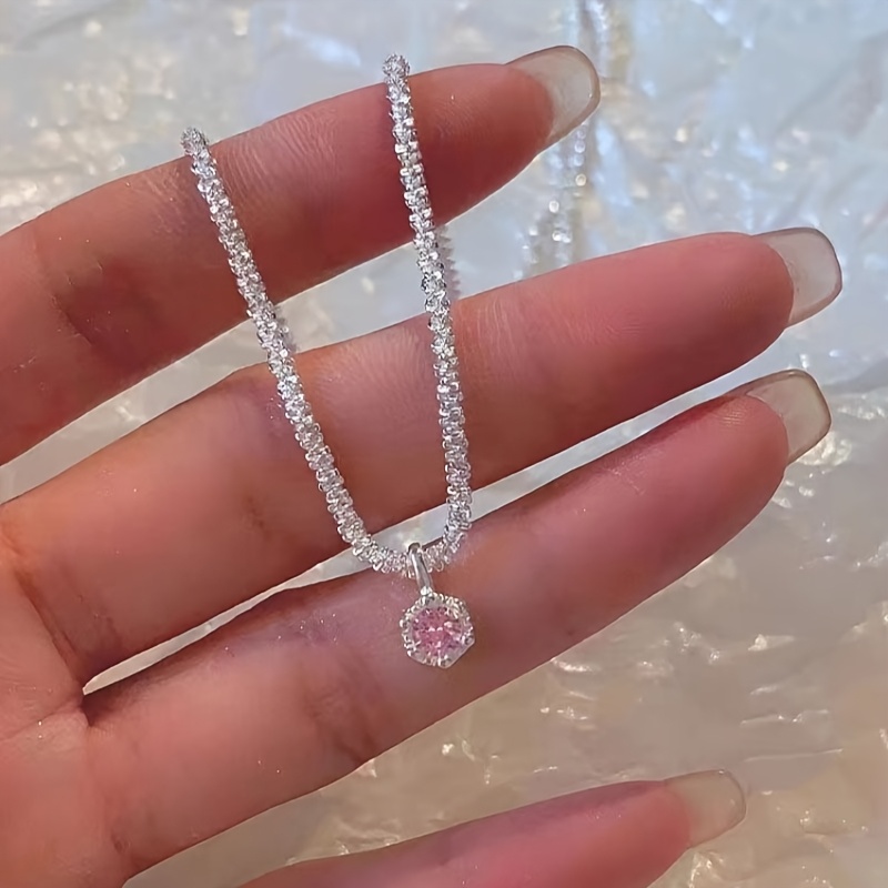 TEMU Collar con colgante de noche estrellada con diamantes de brillantes y fácil de usar para mujer, elegante, para uso diario y como regalo