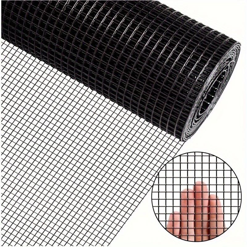 

1/2 Inch Black Vinyl Coated Welded Wire Mesh, 50cm X 300cm/19.69in X 118.1in, Metal Garden Fencing Net For Home And Garden, Poultry Care, Chicken Coop, Poultry Netting Supplies