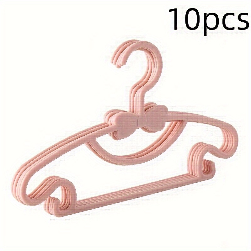 10 pack plastic kids hangers   polished finish baby clothes hangers with   for nursery and childrens closet organization details 2