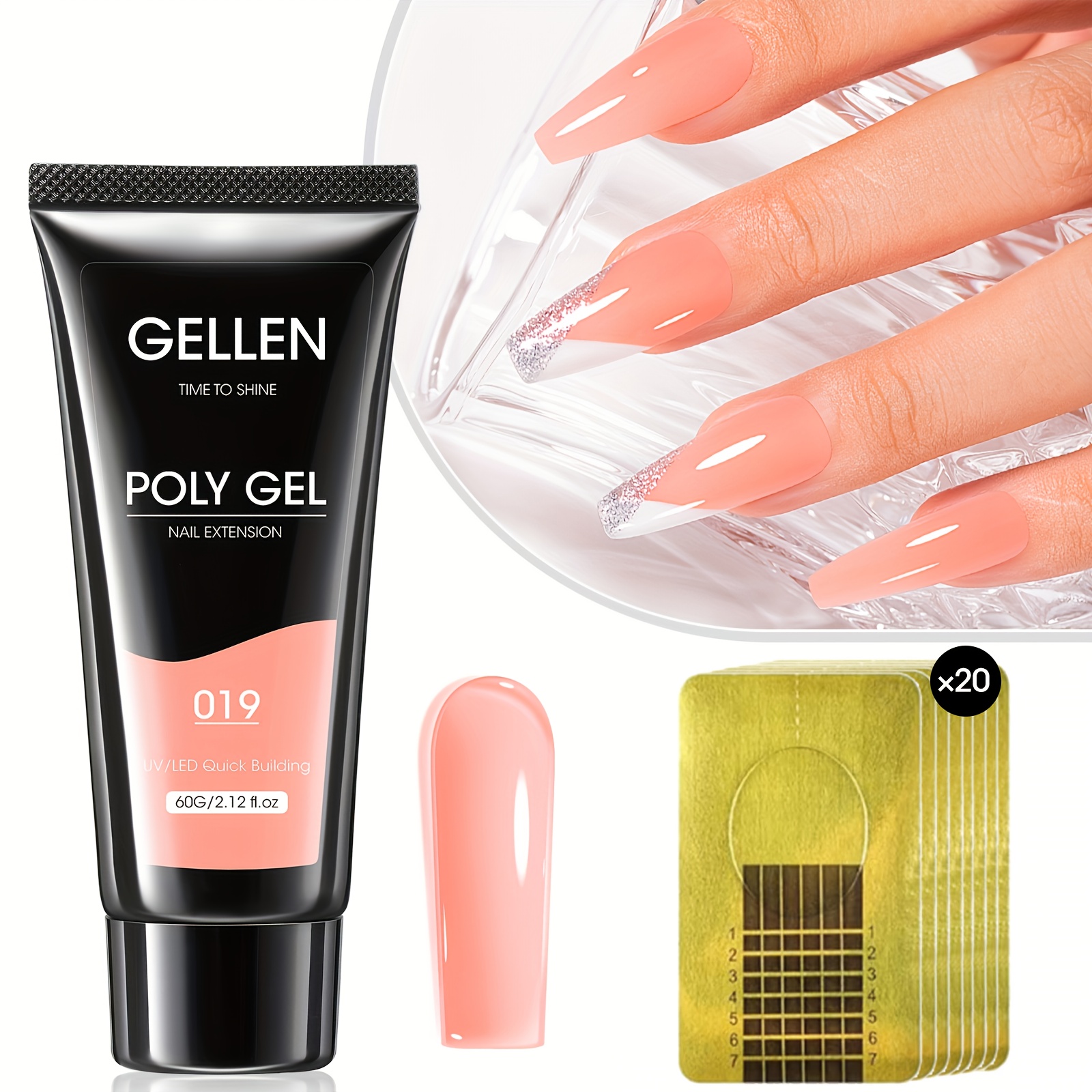 poly nail gel nail extensions 60g in a nude - Temu