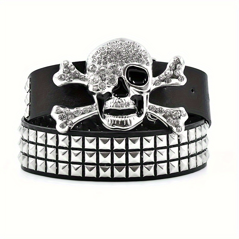 TEMU Skull Buckle For Men - Versatile Fashion Accessory