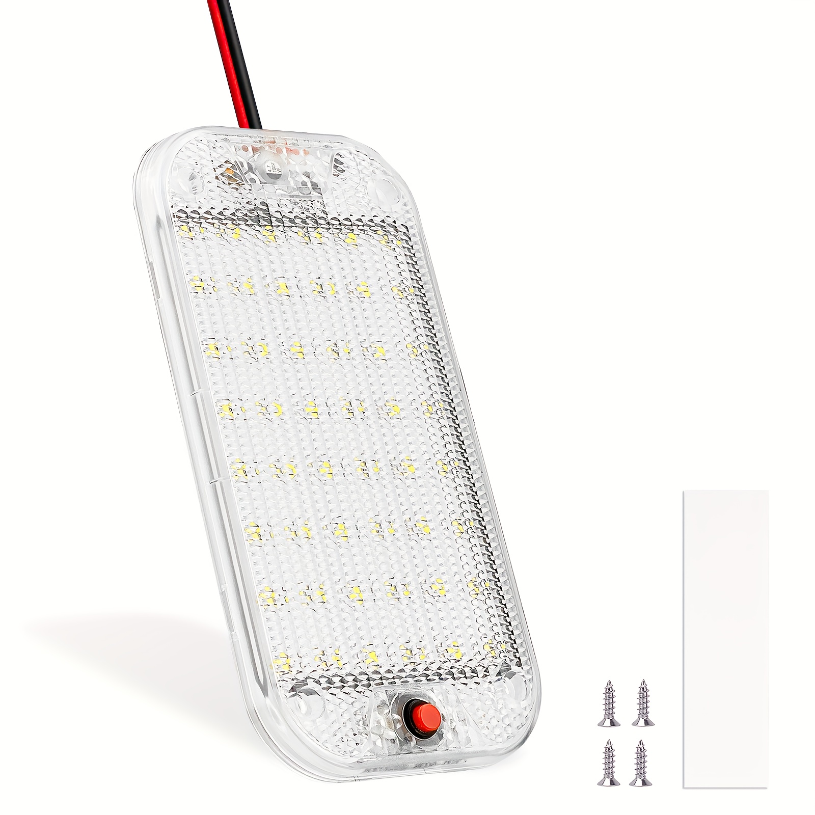 TEMU Dome Light For , 48 Led 800lm 12 Volt Led White Light, Rv Ceiling Light With Switch Control, Perfect For Car Van Truck Trailer Boat (1 Pack),