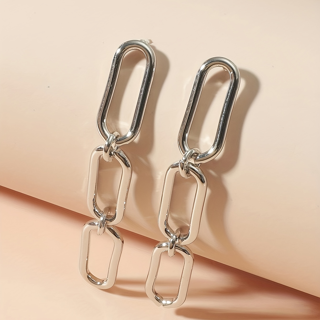 Image of 1 Pair Fashion Creative Bohemian Geometric Chain Earrings Suitable For Daily Versatile Holiday Gift To My Love And Best Friend