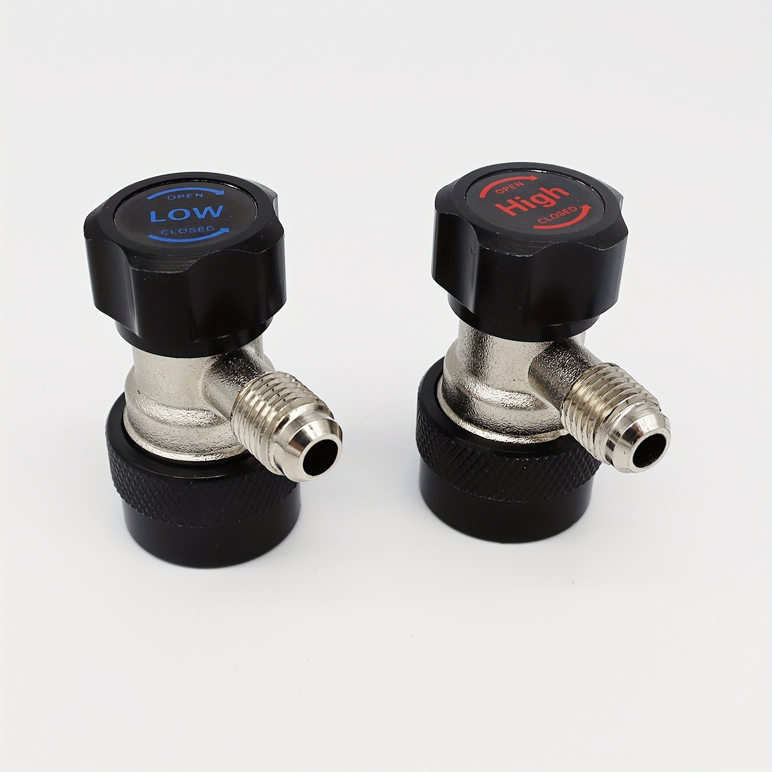 2pcs R134a H/ Quick Connect Adapter, Air Conditioning Refrigerant Adjustable, Air Conditioning Manifold Instrument