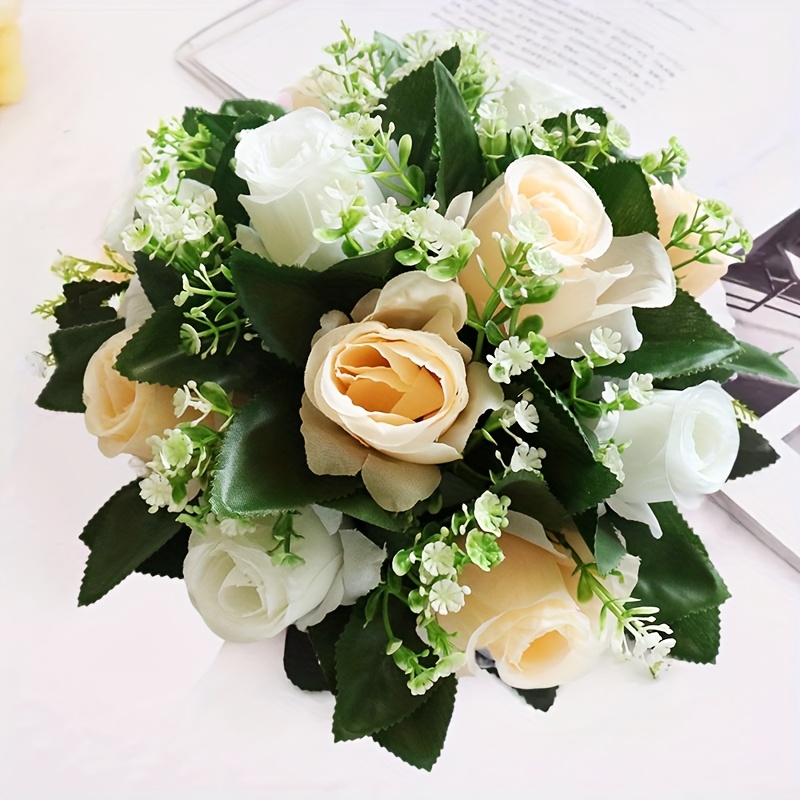 Herbst Knstliche Blumen Weihnachtsdeko Kunst Rosen * Tafelaufsatz Falsche  Blumen Heim Hochzeit Party Ornamente