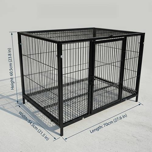 crate with an escape proof lock features a sturdy durable frame with a fully ventilated design and a panoramic openable roof easy to assemble and clean indoor dog crate suitable for medium to large dogs