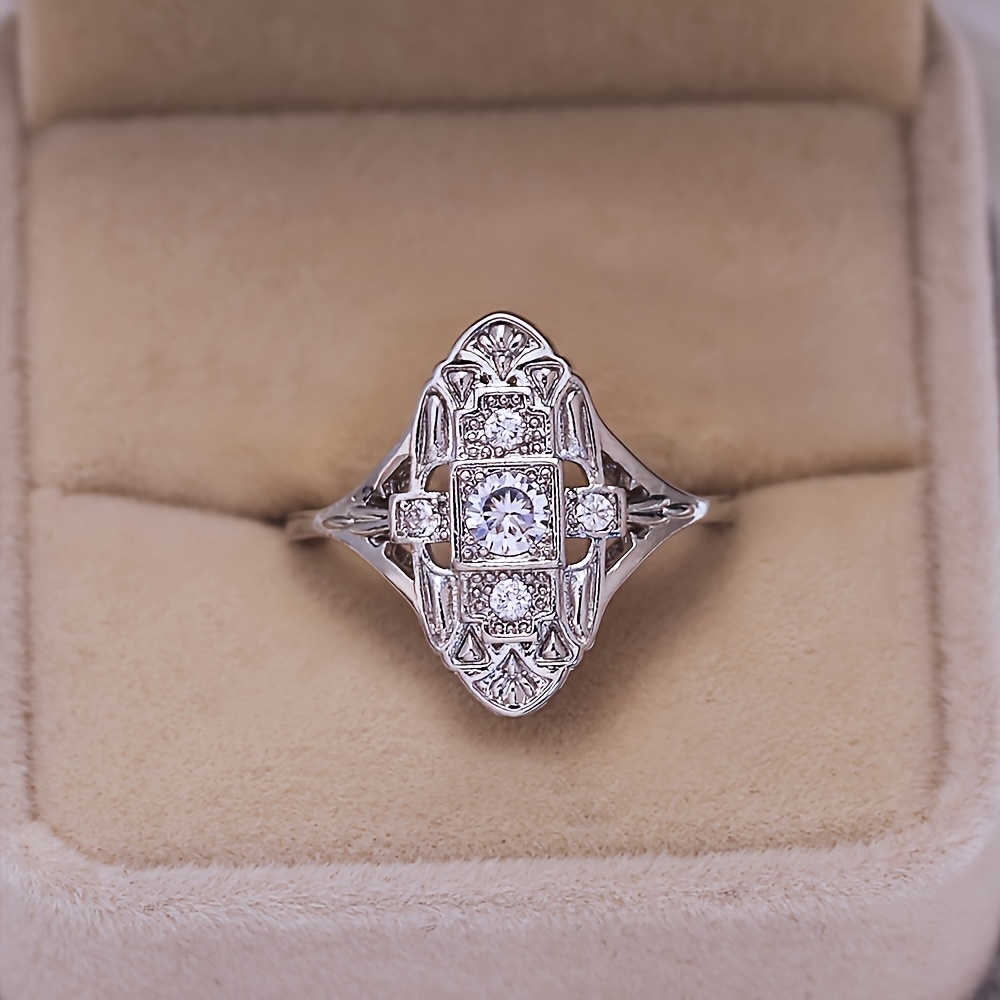 Antique Style Open Ring for Women's Festive Gatherings