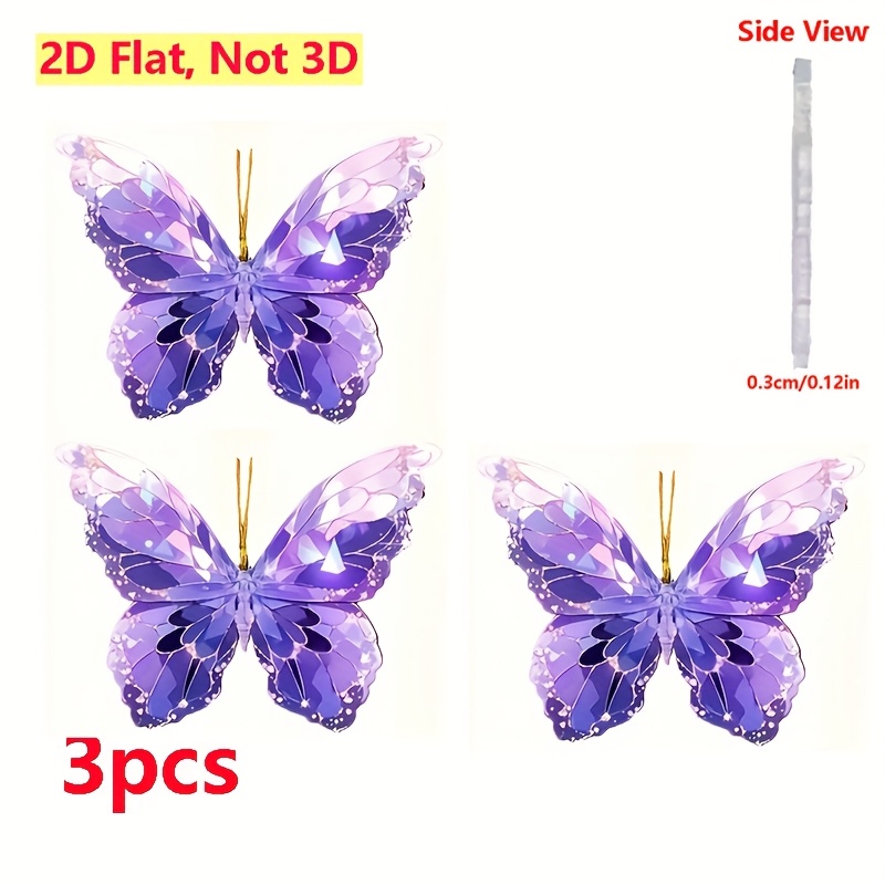 TEMU 2d Flat, 3pcs Purple Christmas Hanging Ornaments, Animal Theme Pendant, Suitable For Festive Home Decor, Backpack Decor, Keychain Accessory, Car