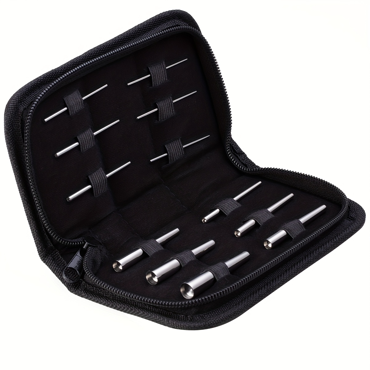 Set Of 12pcs, 1.2-9mm 316l 316l 316l Stainless Steel Taper Stretching Kit For Professional Ear Piercing Jewelry