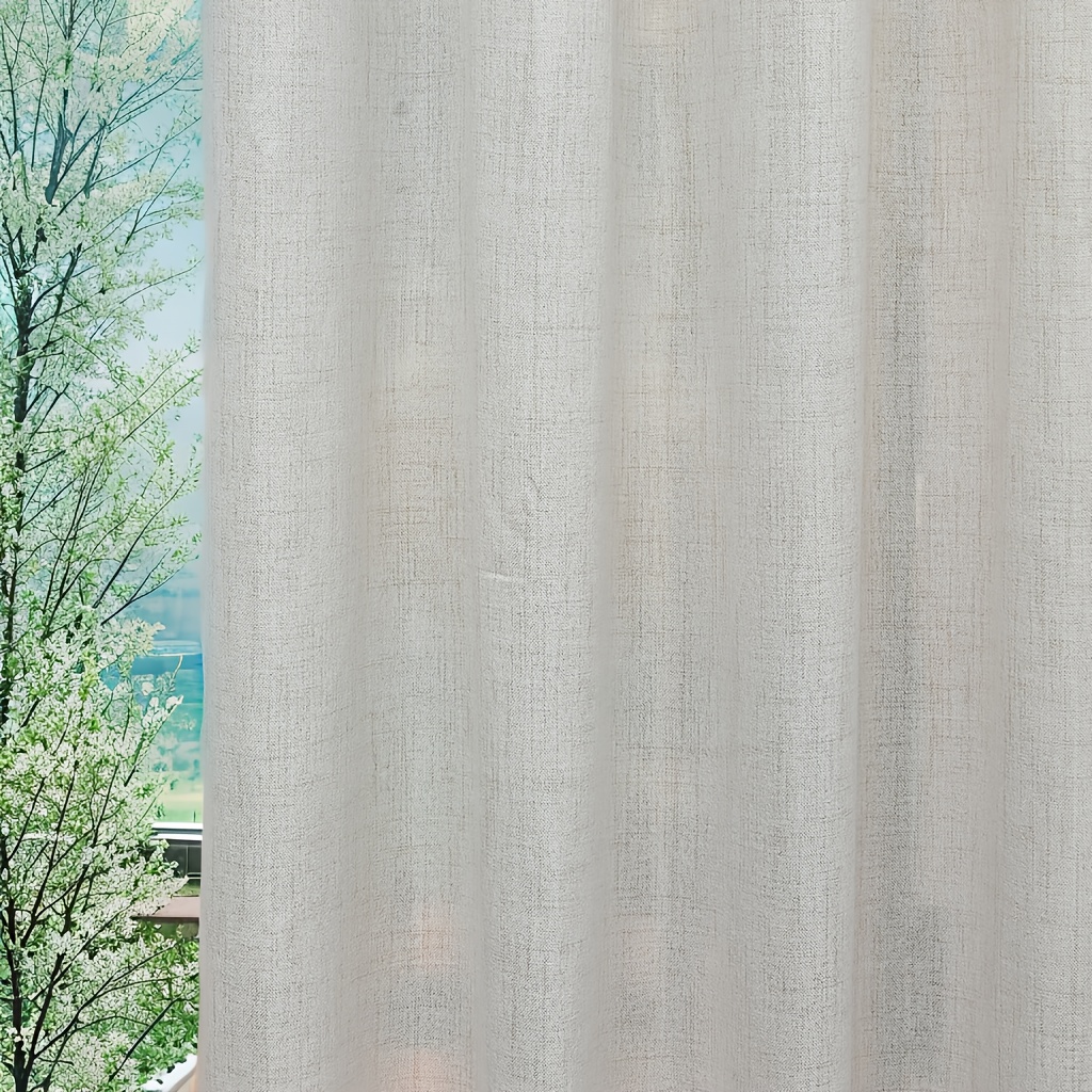 TEMU Une seule pièce de rideau perforé de couleur unie, et élégant, adapté à divers environnements que , les salons, les appartements à , les