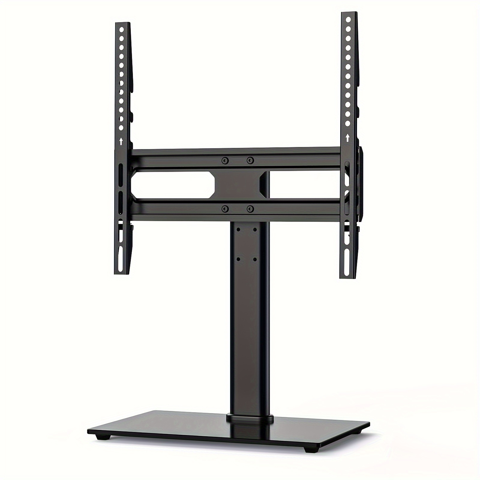 

Universal Swivel Tv Stand, Computer Monitor Stand, 3 Height Adjustable Table Stand Mount With Tilt, Black Tempered Glass Base Television Stands For 26 To 55 Inch Tvs, Holds Up To 99 Lbs