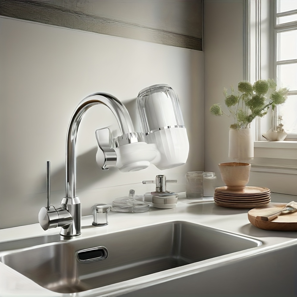 Image of Faucet Water Purifier, Household Faucet Water Filter, Filtration To Remove Impurities, Faucet Water Filter For Renters, Improve Water Quality, Practical Faucet Water Purifier