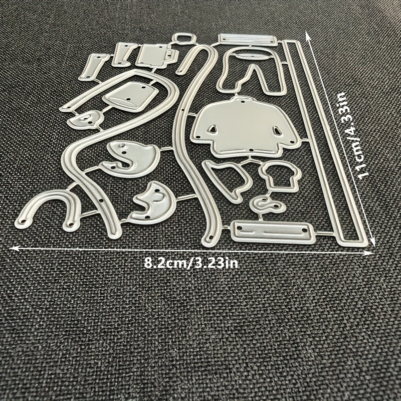 TEMU 1 pièce de pochoir en métal pour la pêche, idéal pour les embellissements de scrapbooking, les découpages de pochoirs gaufrés et les modèles de