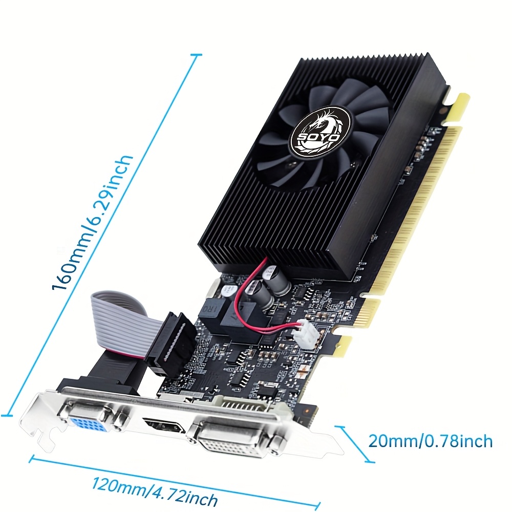 scheda     gt730 4gb ddr3 gt 730 con porte vga e dvi, pci-e2.0 16x per gaming