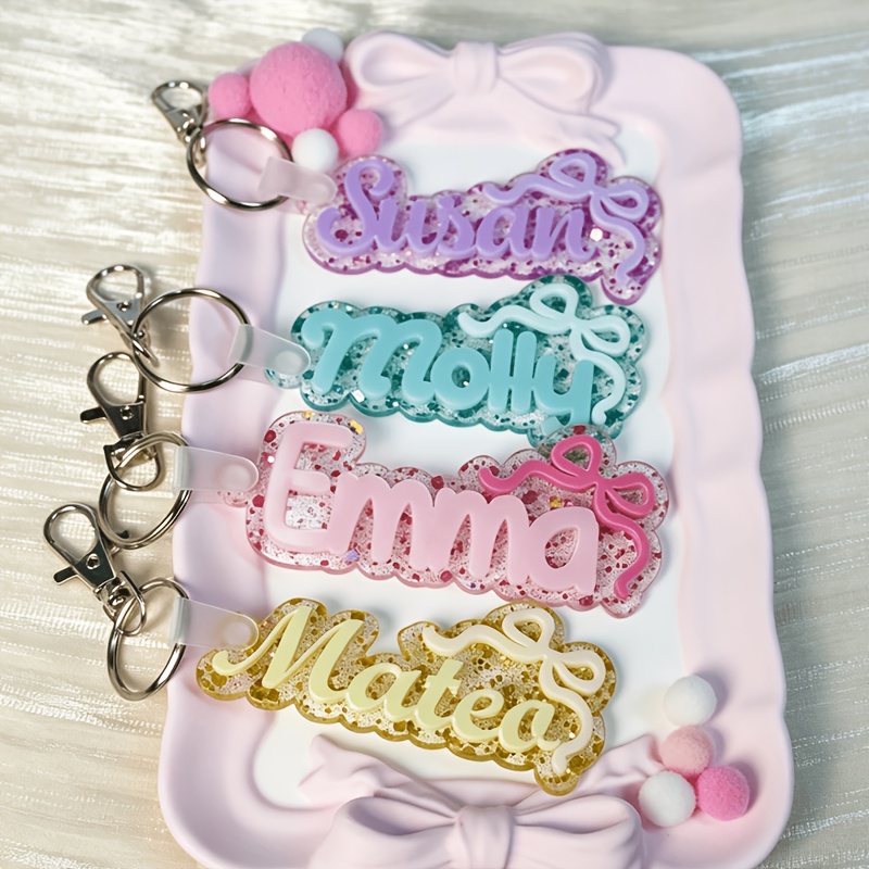custom name keychain sold on Temu United States