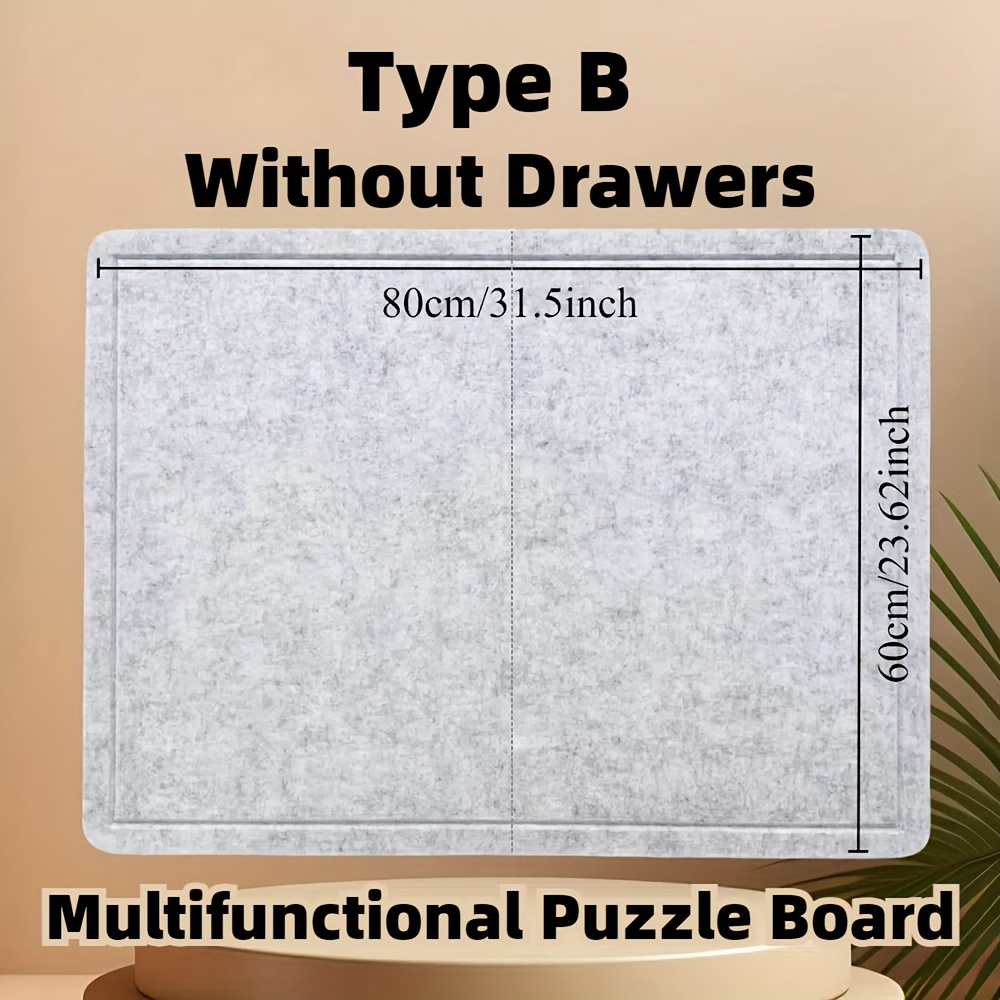 TEMU 1500/1000pcs Puzzle Table With Stand And Lid, Portable Puzzle Board, Convenient Puzzle Aid