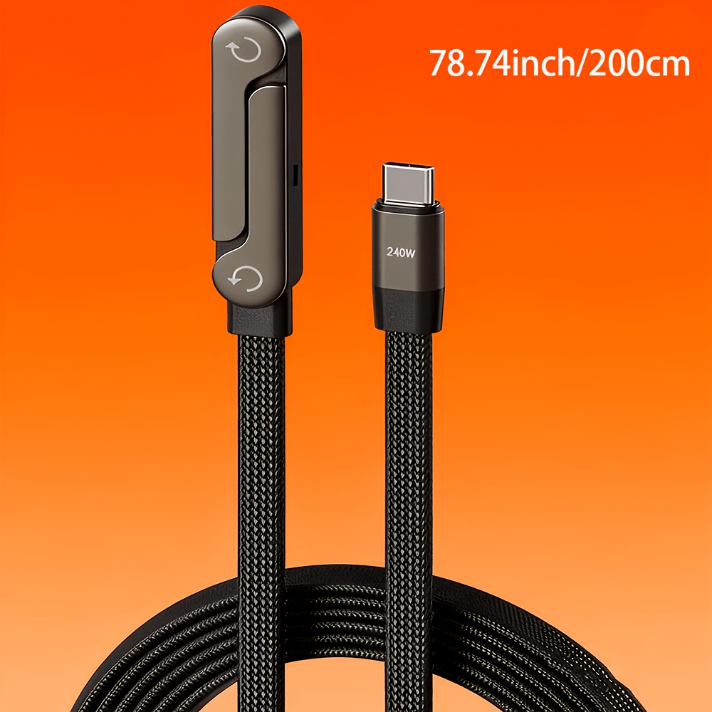 xni 2026 new 240w 2 in 1 fast charging foldable phone supports data cable type c to c dual head suitable for gaming office and automotive use