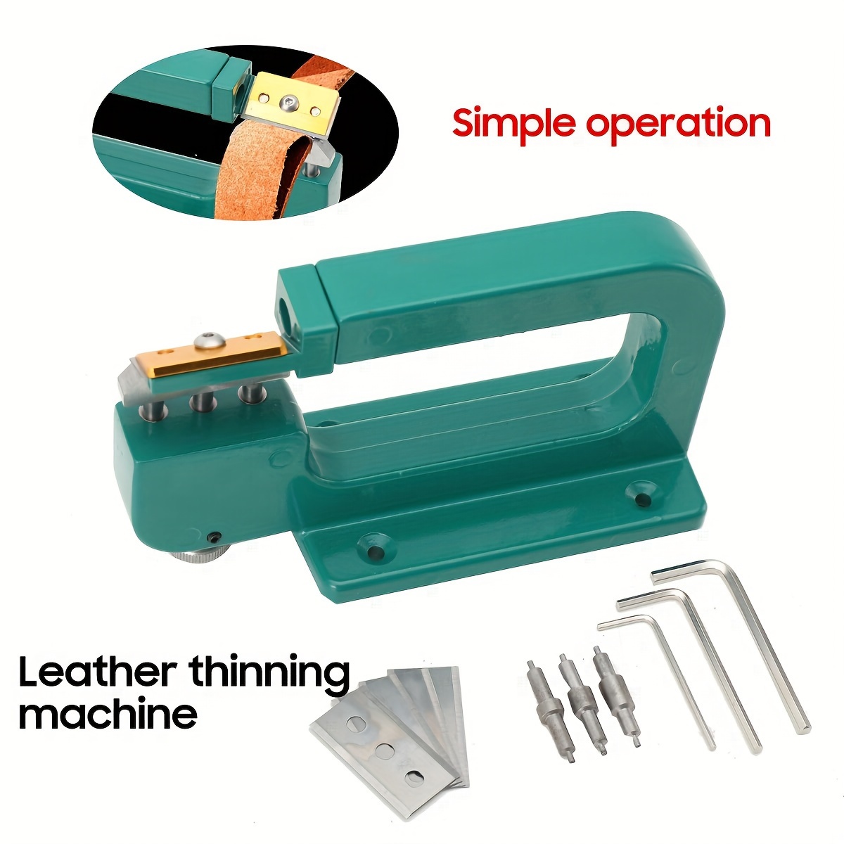Leather Splitting Tool, Leather Crafting Machine For Edge Trimming, Leather Repair Skiving Tool, Leather Style Goods Peeling Device