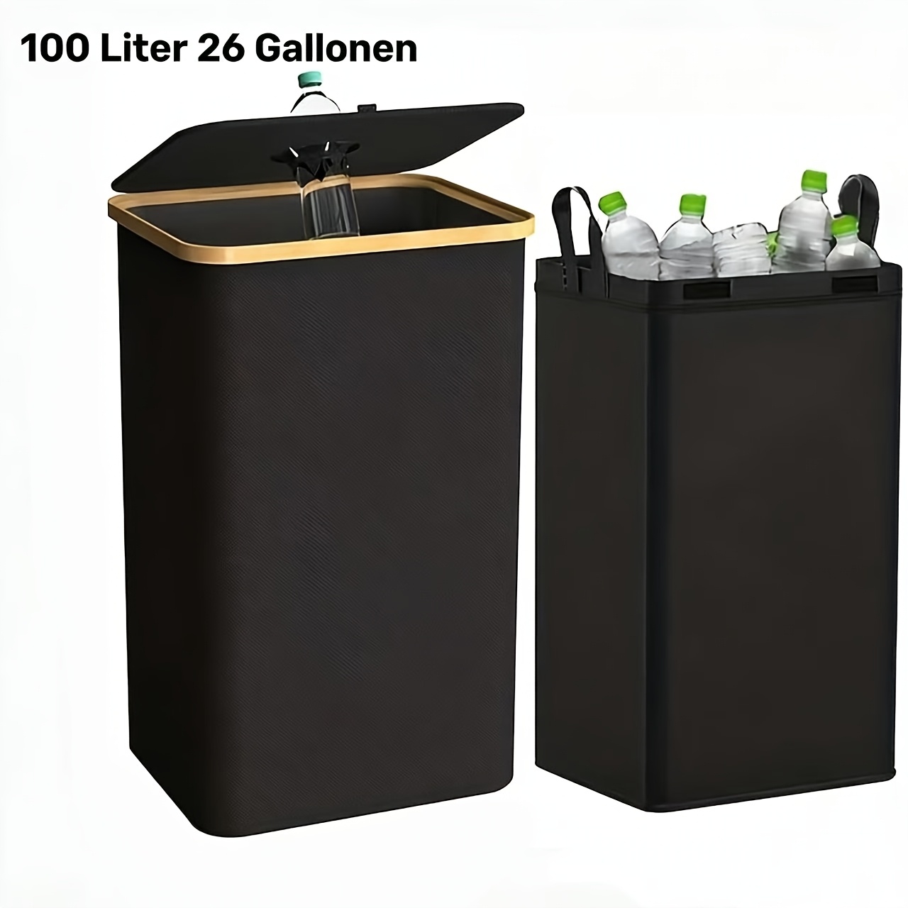 100l 140   kitchen recycling bin public area trash can large capacity 37 gallons 139 47   indoor waste container with 2pcs reusable bags bottle recycling bin