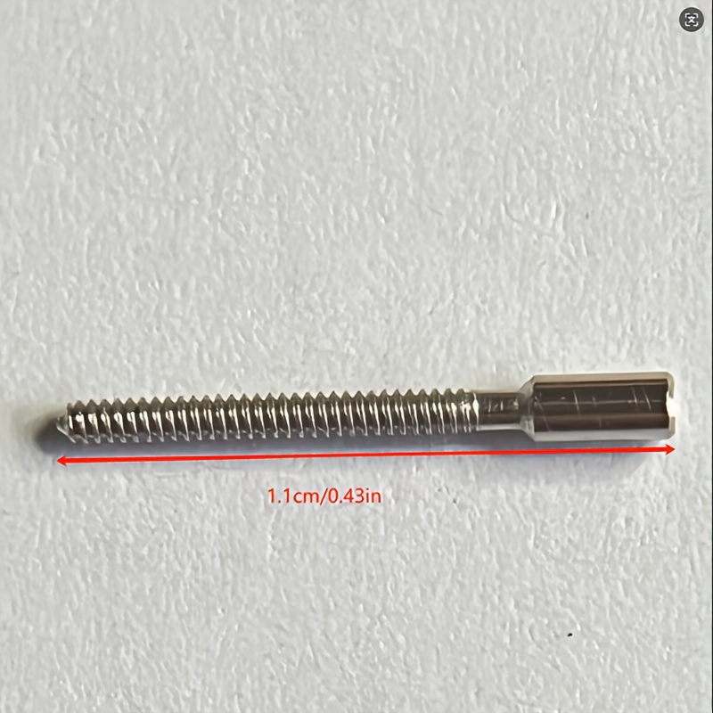 10 vnt. 0,9 mm x 0,9 mm laikrodžio mechanizmo rankenėlės jungties vamzdelių