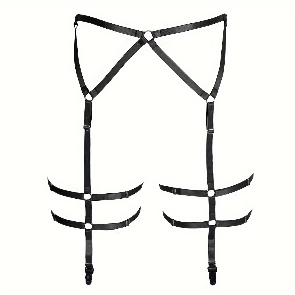 womens punk body harness leg garter belt hip belt garter