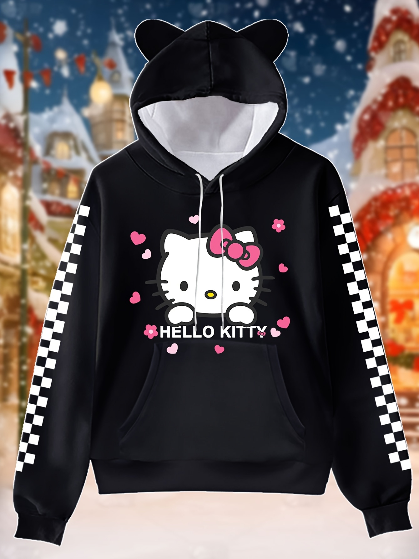 1pc cartoon hoodie with cat ears Temu Switzerland