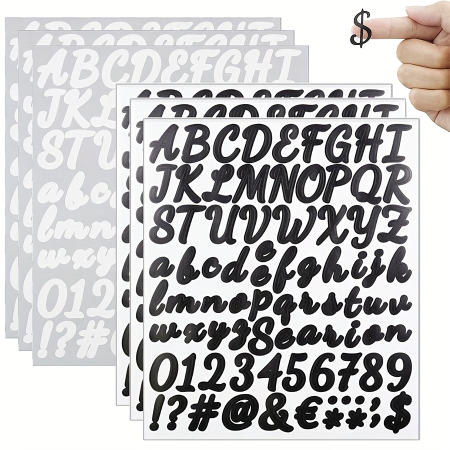 12 Sheets Letter Sticker, 312 PCS Alphabet Stickers